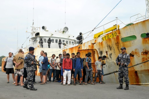 Indonesia seizes alleged 'slave ship' wanted by Interpol