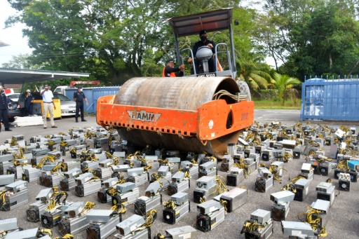 Crypto crackdown: Malaysian police steamroll bitcoin machines