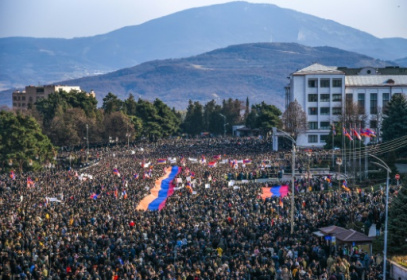 Thousands rally in Nagorno-Karabakh to protest land blockade.jpg