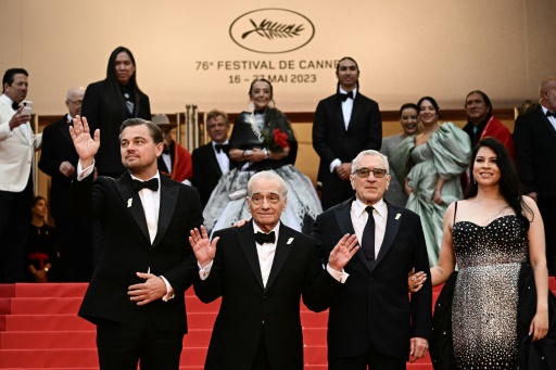 DiCaprio praises Scorsese's epic 'reckoning with past' at Cannes.