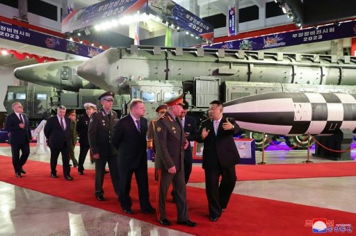 Kim shows off new North Korean drones, ICBMs to Russia defence minister