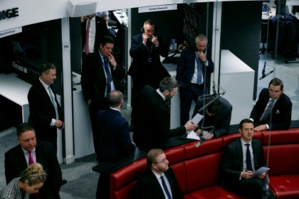 The near 150-year old tradition takes place in a circle of red-leather benches