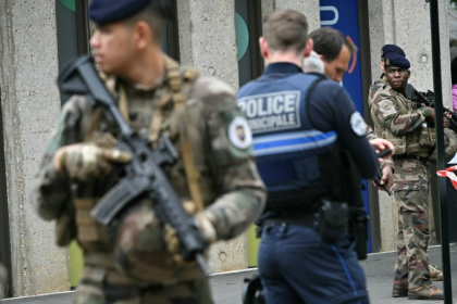 Police and soldiers were guarding the site after the incident