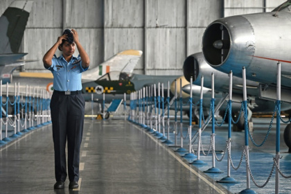 Shivangi Singh is India's only woman Rafale fighter pilot, two decades after women were allowed to join the Indian Air Force - Arun SANKAR (AFP)