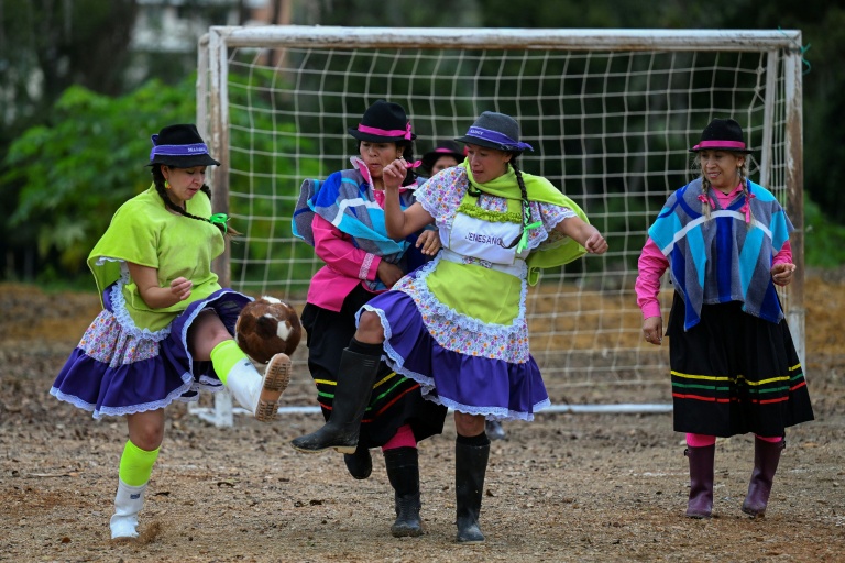 Putting the boot in: Colombian women farmers embrace football
