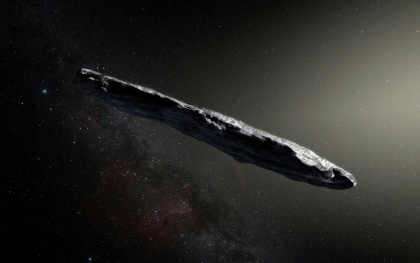 An artist's impression of 'Oumuamua, the first known visitor from the stars to our Solar System - M. Kornmesser (AFP)