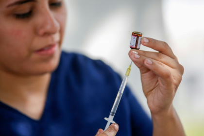 A child's death from measles in Britain has sparked calls from officials urging parents to get their children vaccinated - Julio Cesar AGUILAR (AFP)