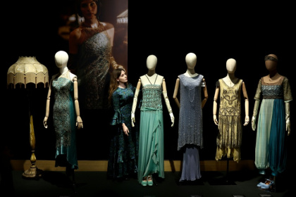 Costumes worn by the cast of British saga Downton Abbey - HENRY NICHOLLS (AFP)