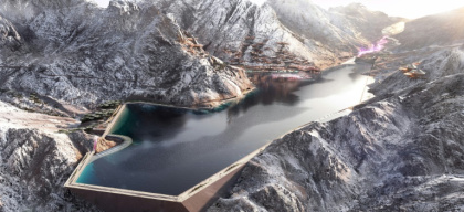 A design plan for Trojena, an area in Saudi Arabia's planned megacity of NEOM chosen to host the 2029 Asian Winter Games - - (AFP)