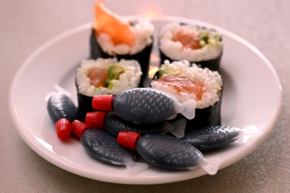 Plastic fish-shaped soy sauce containers will be banned in South Australia as part of a state crackdown on single-use plastic - William WEST (AFP)