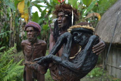 Smoke-dried mummification has persisted in some communities in Indonesia's Papua - ADEK BERRY (AFP)