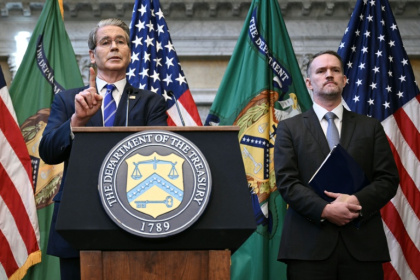 US Treasury Secretary Scott Bessent and trade envoy Jamieson Greer slam China's rare earth export controls and urge cooperation with allies - Brendan SMIALOWSKI (AFP)