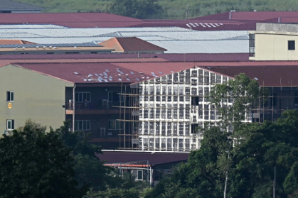 Myanmar's junta raided one of the country's most notorious internet scam centres and seized Starlink satellite internet devices, it said - Lillian SUWANRUMPHA (AFP)