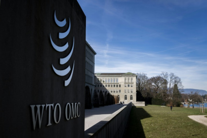 The WTO headquarters is next to Lake Geneva - Fabrice COFFRINI (AFP)