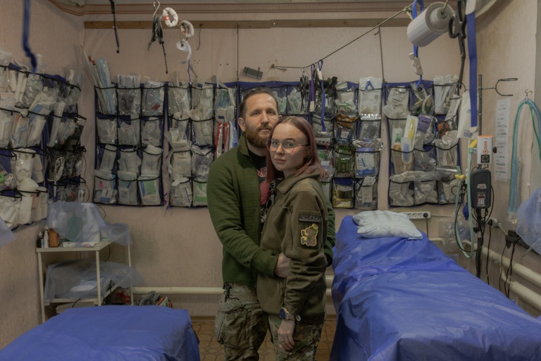 On Ukraine front, married medics face war side by side