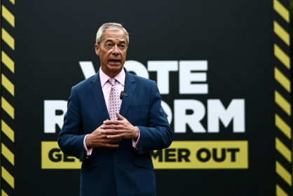 Nigel Farage and his Reform UK party look set to deal a stinging blow to both Labour and the Conservatives - Henry NICHOLLS (AFP)
