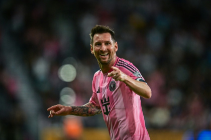 Inter Miami's Argentine forward Lionel Messi celebrates a goal - Giorgio Viera (AFP)