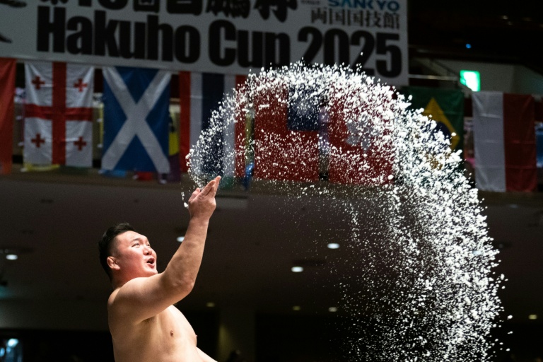 Salt: integral ingredient of sumo stars' art