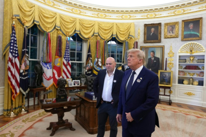 President Donald Trump in the Oval Office shortly after the US-Iran deal was announced - Al Drago (AFP)
