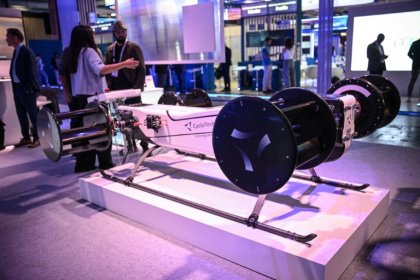 A CycloTech drone on display at the VivaTech fair - JULIEN DE ROSA (AFP)