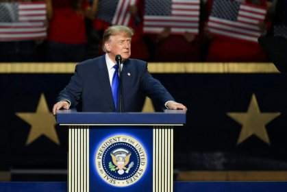 US President Donald Trump speaks during the Republican National Midterm Convention at the American Airlines Center in Dallas, Texas on September 9, 2026 - Patrick T. Fallon (AFP)